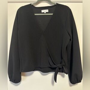 Madewell Texture and Thread Black Blouse Size L